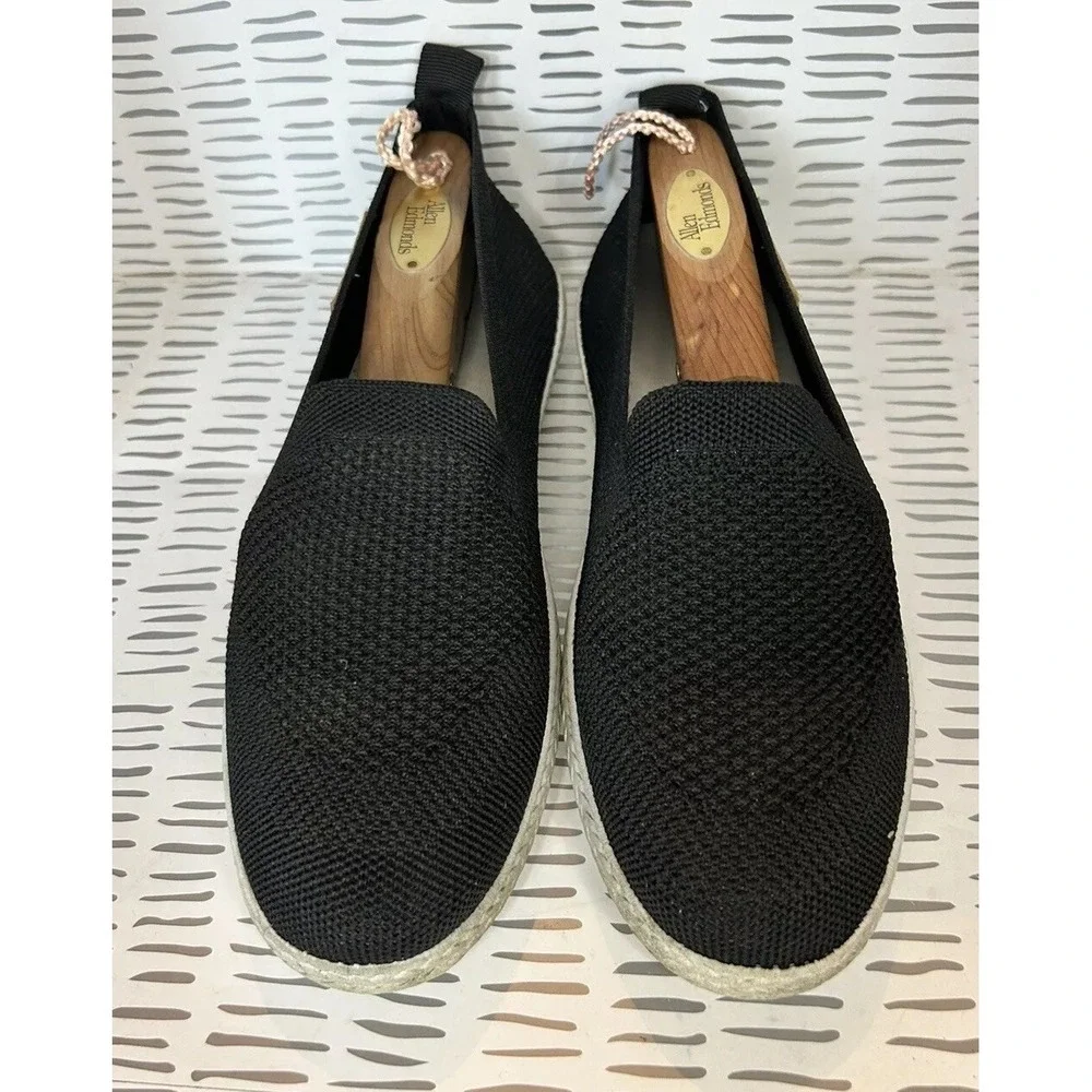 Tommy Bahama Womens Black Knit Slip On Espadrille Sneakers 7.5 Minimalist Travel